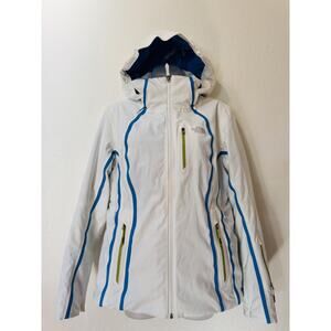 North Face Recco Coat Women's Sz Medium White-Multicolor Hyvent Avalanche